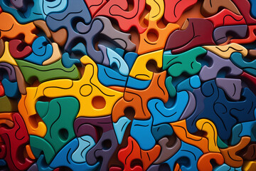 Obraz premium abstract colorful background puzzle pieces