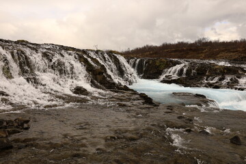 Bruararfoss is a waterfall in West Iceland which runs by the boundaries of municipalities Biskupstungur and Grímsnes