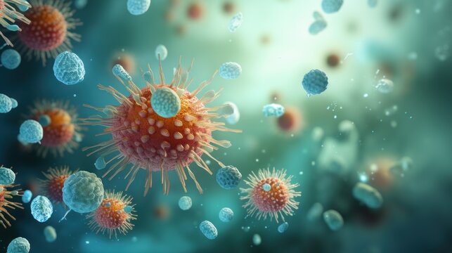  an image of a group of germs that are in the water and on the surface of the water.
