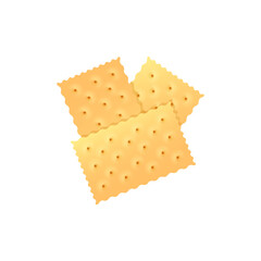 Illustration of crackers on a white background. Food