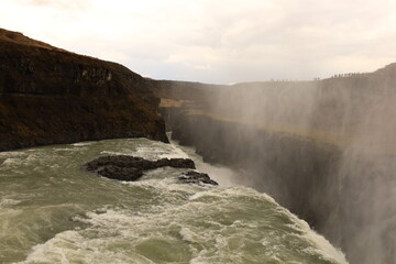 Gullfoss is a waterfall located in the canyon of the Hvítá river in southwest Iceland.