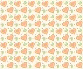 Seamless Heart Pattern Valentines Day Background Illustration