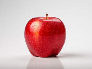 Fresh red apple close up.