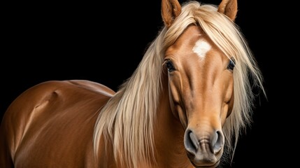 Majestic Palomino Stallion: A Portrait of Quarterhorse Breed Generative AI - obrazy, fototapety, plakaty