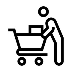 Icono de agregar al carrito. Compra Rápida, añadir producto, comprar en línea. Ilustración vectorial