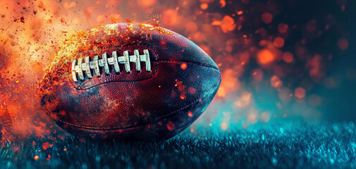 Fototapeta premium American football ball. Creative sport background