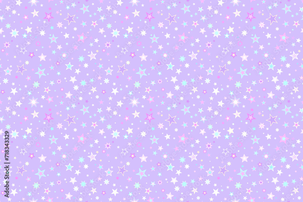 Canvas Prints seamless background with delicate colorful stars