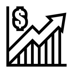 Icono de estad&iacute;stica de venta. Representaci&oacute;n visual, datos, tendencias. Ilustraci&oacute;n vectorial