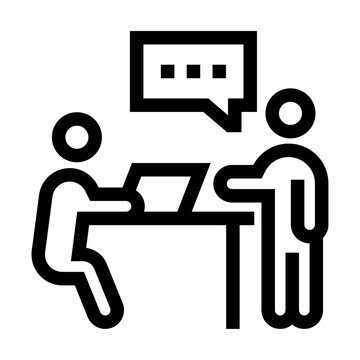 Icono de explicar. Educaci&oacute;n, instrucci&oacute;n, intercambio de conocimientos, mentor&iacute;a efectiva. Ilustraci&oacute;n vectorial