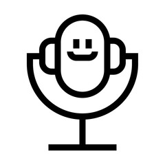 Icono de podcast. Programa de audio, grabación, entrevista, radio. Ilustración vectorial