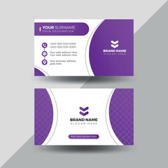 Elegant Company double-sided creative modern Purple clean minimalist business card template.
