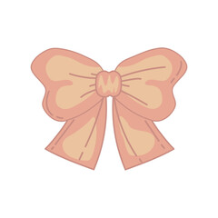 Ribbon bow on white background
