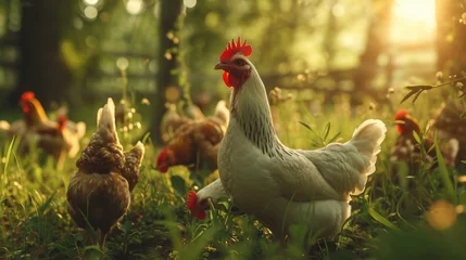 Fotobehang Chicken farm © ArtBox
