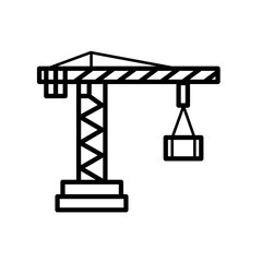 Building crane Icon Vector. 