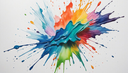 Colorful watercolor blotch