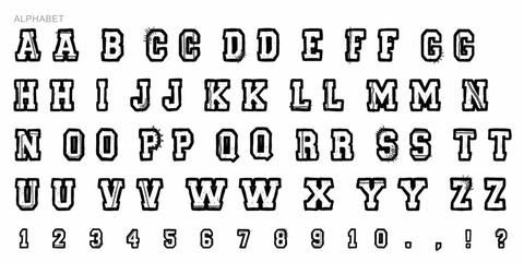 Alphabet Split Monogram, Split Letter Monogram, Alphabet Frame Font. Laser cut template. Initial monogram letters.
 - obrazy, fototapety, plakaty