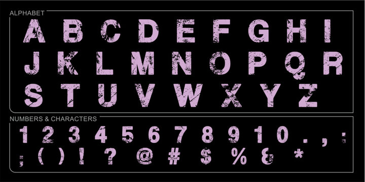 Alphabet Split Monogram, Split Letter Monogram, Alphabet Frame Font. Laser cut template. Initial monogram letters.

