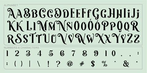 Alphabet Split Monogram, Split Letter Monogram, Alphabet Frame Font. Laser cut template. Initial monogram letters.
