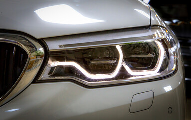 Intimidating look of a car's headlight, probably inspired by animals