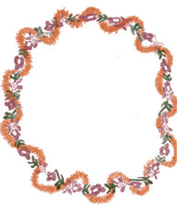Floral frame. Hand drawing. Flower boarder. Template design