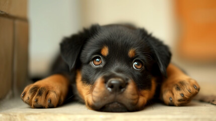 cute Rottweiler puppy