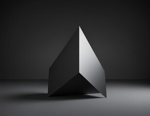 Fototapeta premium Minimalist black geometric abstract 3D rendering