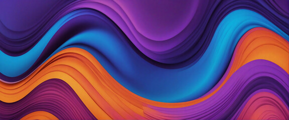 Colorful abstract banner with vibrant orange, blue, and purple gradient background and plenty of room for your message.