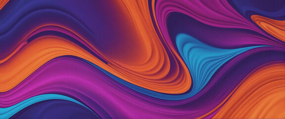 Obraz premium Colorful abstract banner with vibrant orange, blue, and purple gradient background and plenty of room for your message.