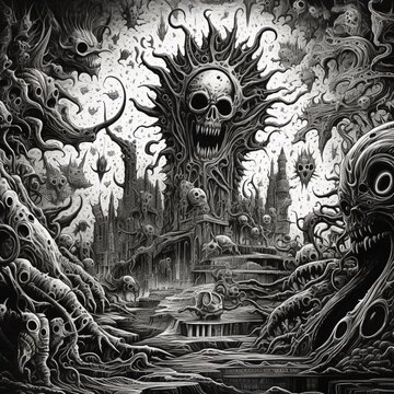 cold dramatic heat of the invading alien forces image Ai generated art