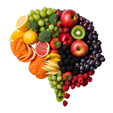 Brain Food Spectrum: Vibrant Array of Nutritious Fruits and Veggies