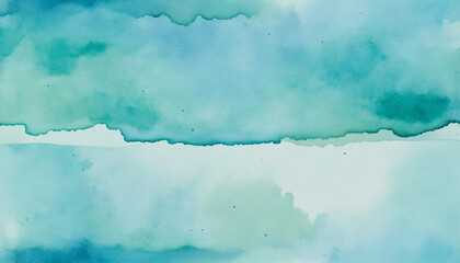 Aquamarine Watercolor Striped Background