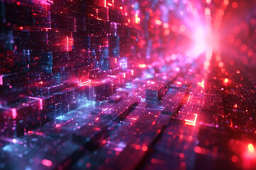 Obraz premium Fluid painting abstract technology. Intense color full mix vibrant colors 