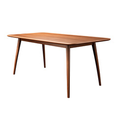 Fototapeta premium Dining table. Scandinavian modern minimalist style. Transparent background, isolated image.