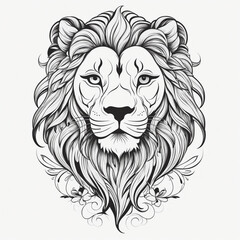 Obraz premium Animated illustration of a lion logo