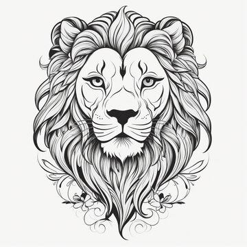 Logo illustrion animail "Lion" ver6"3