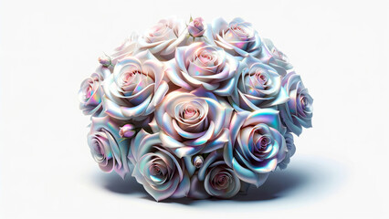 Obraz na płótnie Canvas Romantic Beauty of a Pearlescent Rose in Dreamlike Hues