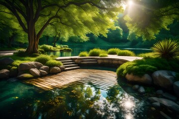 pond in the garden