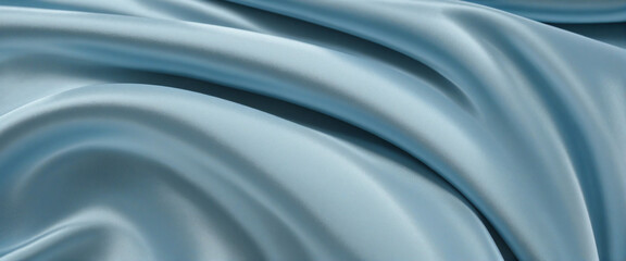 Obraz premium Silky Blue Wave Pattern