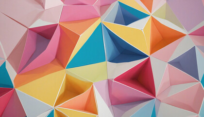 Fototapeta premium Geometric abstract design, rendered in 3D