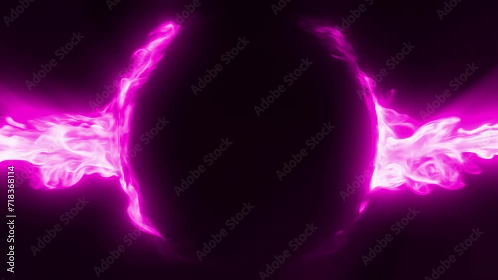 Canvas Prints abstract colorful animated energy orb, futuristic flowing glowing plasma background, copy space, 4k 