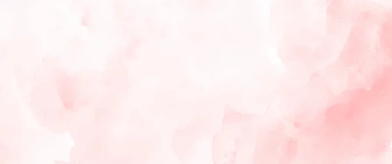 Deurstickers Elegant pink watercolor vector art background for cards, flyer, poster, banner and cover design. Hand drawn flower illustration for Valentines Day. Watercolor brush strokes. Rose. Flower backdrop.  © Maribor