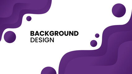 Fototapeta premium Purple modern background design. Creative banner design with wave shapes for template. Simple horizontal banner.