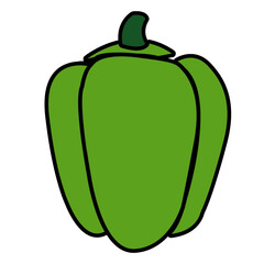 VECTOR PIMIENTO VERDE VERDURAS FRUTA ALIMENTOS
