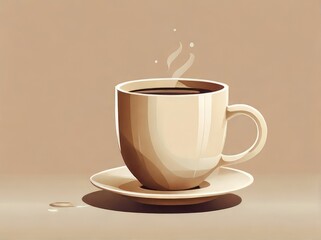 Obraz premium cup of coffee with beans