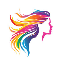 Colorful silhouette symbolizing empowerment and strength in png