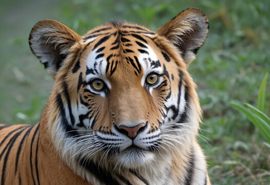 Portrait of a Bengal tiger - Capturing the beauty and majesty of this magnificent creature.