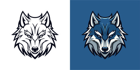blue wolf mascot logo