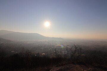 sunrise over the mountains