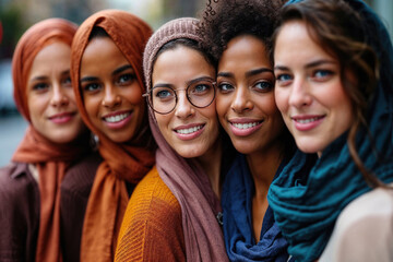Fototapeta premium Diverse group of women for Women's day smiling