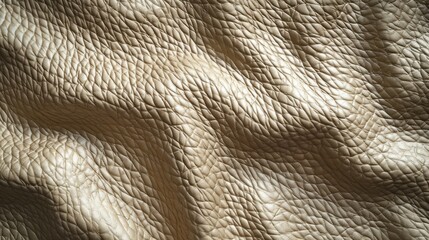 Vintage beige leather texture background with folds for print, fashion, banner, footwear, furniture, accessories